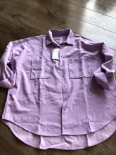 KPYTOMOA-blusas holgadas asimétricas de manga larga para mujer, camisas de pana con bolsillos de gran tamaño a la moda, Tops Chic para mujer 2020