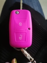 Funda de silicona para la llave del coche, carcasa para llave remota, soporte de piel Fob para VW Golf Passat Polo Bora Skoda Octavia SUPERB Fabia