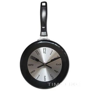 

Pan Kitchen Wall Clock Metal Black 38 cm