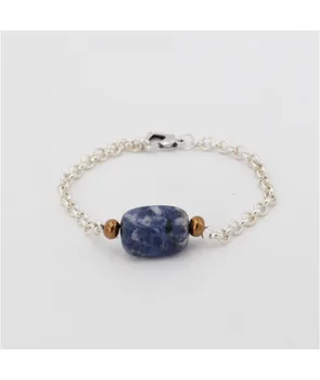 

Bracelet with silver chain and natural Stone Be Stone