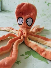 Juguete de peluche suave con 8 patas de pulpo para perros, juguete interactivo para jugar al aire libre, con sonido sonoro, juguete dental para masticar