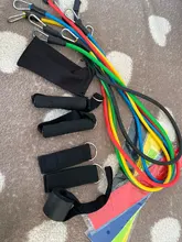 17 unids/set de Bandas Elásticas de resistencia, gimnasio puerta ancla correas resistir Kit de banda de ejercicio de Yoga banda expansor de Fitness lazo tubo tira