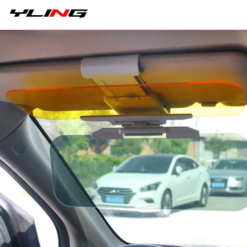 Polarized Sunglasses Anti Glare Sunglasses Car Sun Visor 2 in 1 Polarized Sun Visor Anti-Glare Dazzle UV Blocking Sun Protection Vehicle Windshield Sunshade Mirror Driving Goggles Shiel
