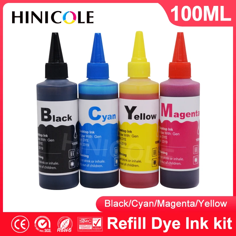 Hinicole 4 цвета бутылка пополнения чернил комплект для Canon PG445XL PG 445 PG445 CL 446 440 PG440 441 XL