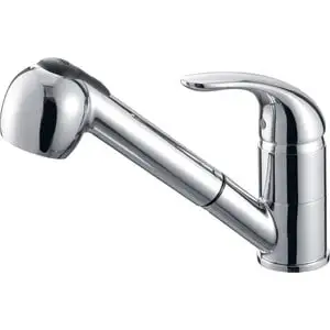 

Kitchen and hair salon mixer Kaiser Safira with retractable Lake, Chrome (22066)