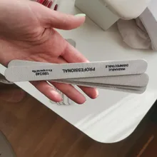 10 unids/lote papel de lija lima de uñas para uñas de gel 180/240 manicura profesional de pedicura de doble cara conjunto de limas de uñas herramientas