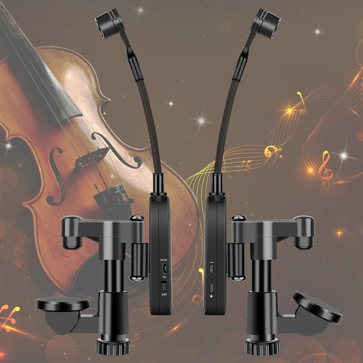 KIMAFUN 2.4G Musical Instrument Wireless Microphone for Classic Violin Video/Audio Recording Musicians Stage Performance Youtube