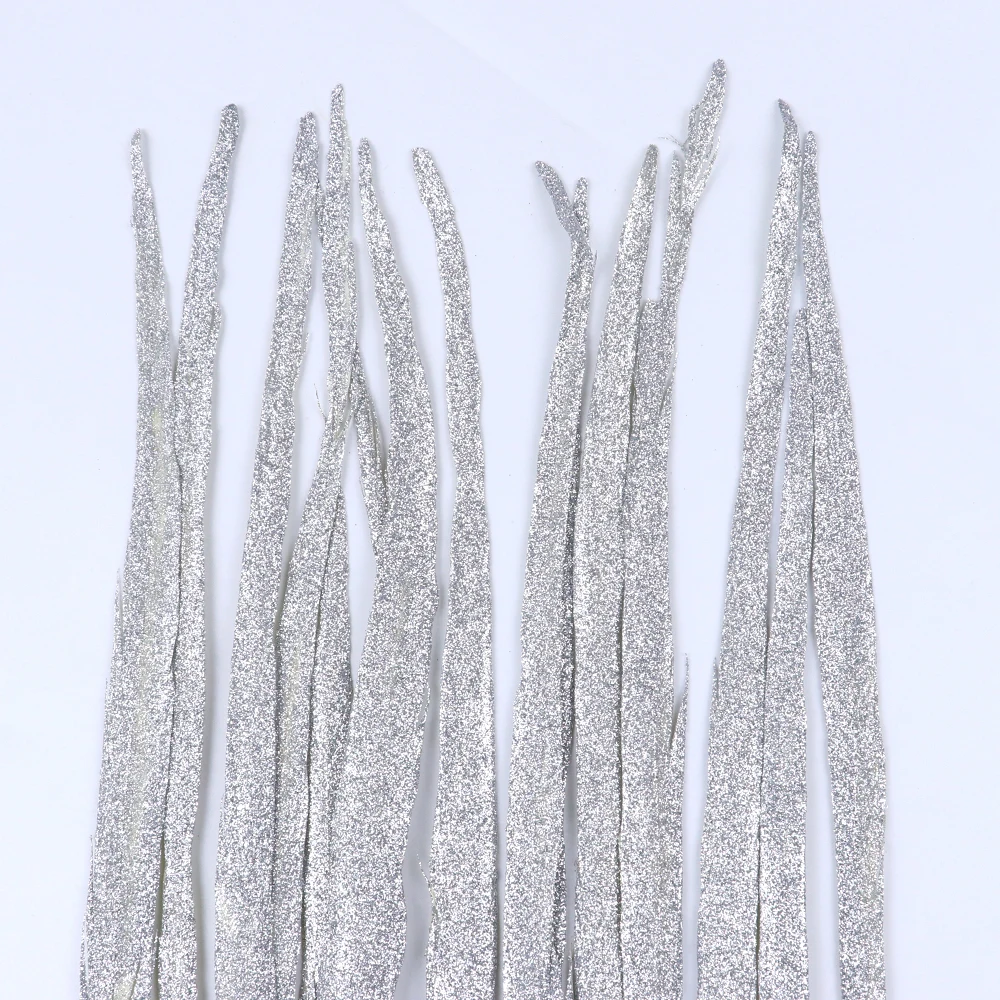 WCFeatherS 50 шт. серебряные блестки Ringneck перо из хвоста фазана Куриные перья ручка вечерние украшения 20-22 дюймов