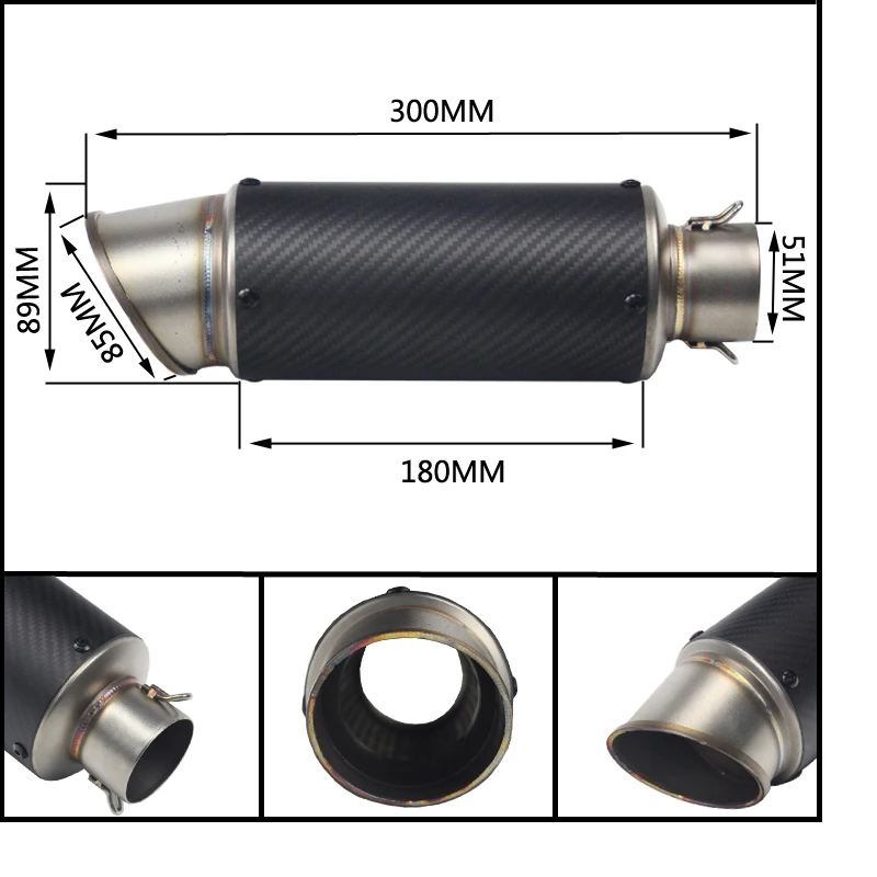 Escape Motorcycle Exhaust Mid Link Pipe And 51mm Muffler Stainless Steel Exhaust System For BMW G310GS G310R All Years - Image 4