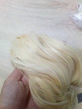 Extensiones de Cabello para mujer, coletas con ondas, 14 pulgadas, pelo sintético Rubio, extensión Natural