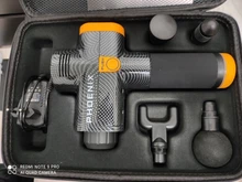 Phoenix-pistola de masaje de percusión a2, masajeador corporal eléctrico negro, terapia con 4 cabezales, MG55008