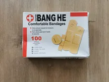 100 unids/pack impermeable adhesiva herida parche médico Anti-bacterias tirita vendas adhesivo de primeros auxilios Kit de suministros