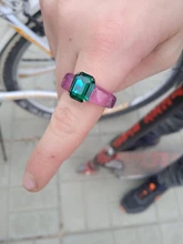 Si ME Ins estética de resina transparente de cristal acrílico coreano geométrico Irregular plaza de anillos para las mujeres joyería de moda