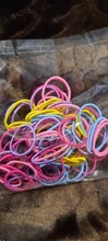 100 unids/bolsa nuevas chicas colorido elástica bandas de pelo de cola de caballo titular Scrunchies pelo cuerdas gomas de pelo accesorios