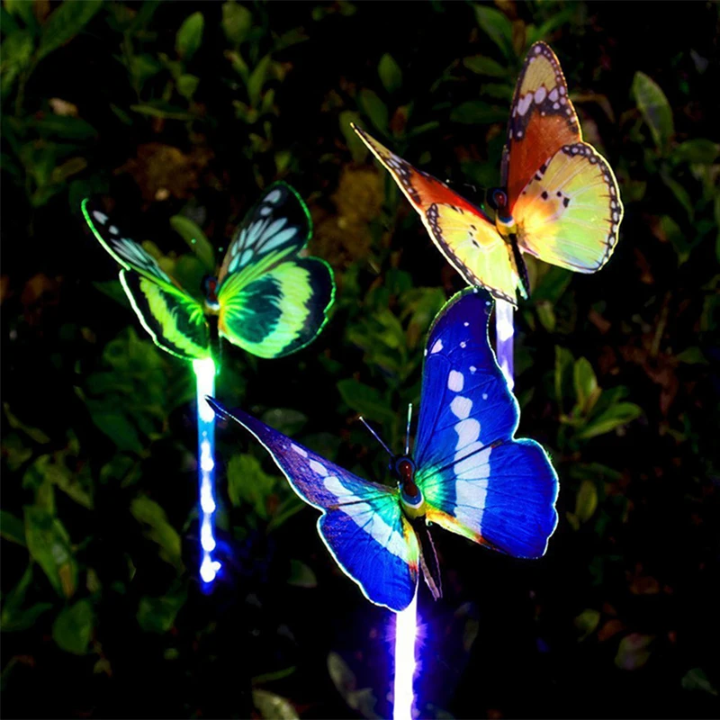 solar pathway lights Solar Garden Light Colorful Butterfly Lights Waterproof Led Light Outdoor Decoration For Yard Lawn Lamp Patio Pathway Lights solar garden lights decorative