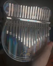 Stick Hammer Tuner Piano-Finger-Piano-Gift Kalimba-Case Thumb Acrylic Transparent 17-Key