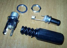 Fuente de alimentación de 5,5mm x 2,1mm, 5,5x2,1 CC, Conector de clavija + adaptador de Terminal de montaje de Panel de Metal hembra, enchufe, conectores DC