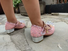 Disney nuevo Elsa zapatos para niñas de dibujos animados zapatos de niños de cuero congelado princesa niños zapatos, sandalias de niña vestido de la Reina de la nieve sandalias