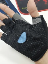 Guantes antideslizantes para ciclismo para hombre y mujer, de medio dedo, transpirables, para deportes de choque, para bicicleta