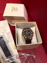 Relojes de lujo de cuarzo de los hombres relojes correa de cuero impermeable 30M de los hombres de moda gratis reloj con envío para hombres reloj con encendedor