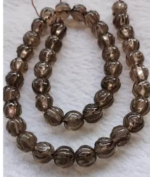 

Natural Smoky Quartz Beads Gemstone 10mm Grade AA Carved Flower rose Round, Briolette Clear White Rock -Pink Quartz 16 Inch Stra