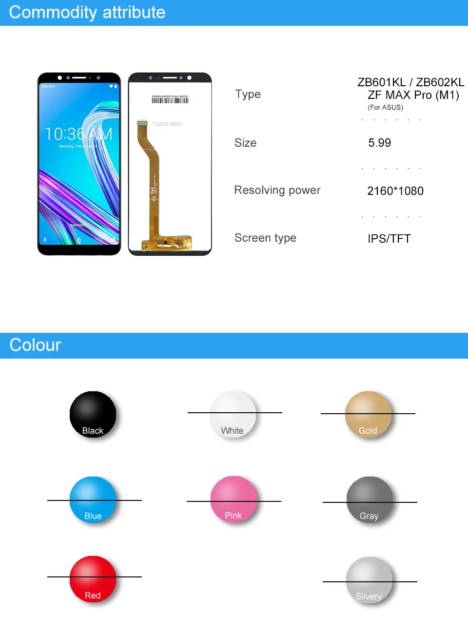 10 шт. для Asus ZenFone Max Pro M1 ZB601KL ЖК-дисплей с сенсорным экраном дигитайзер сборка ZB602KL lcd полная экспресс-почтой DHL