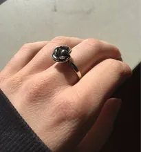 Anillo de plata de primera ley con forma de rosa para mujer, sortija, plata esterlina 925, estilo retro, defensa personal, japonés, coreano
