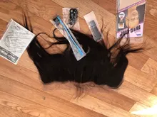 Cierre Frontal de malla de cabello humano brasileño, liso, 13x4, con pelo de bebé, Color Natural, Remy, 8 -24, prearrancado