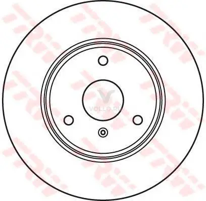 TRW DF4961 Диск тормозной передн SMART: FORTWO Cabrio 07-, FORTWO купе 07