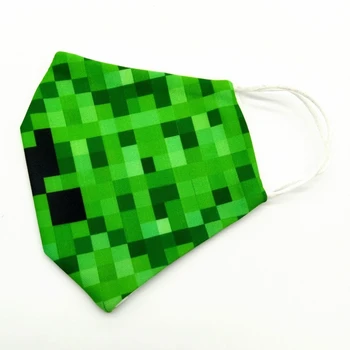 

Fabric mask with unisex minecraft design to use with filters. Reusable and washable. Great protection.