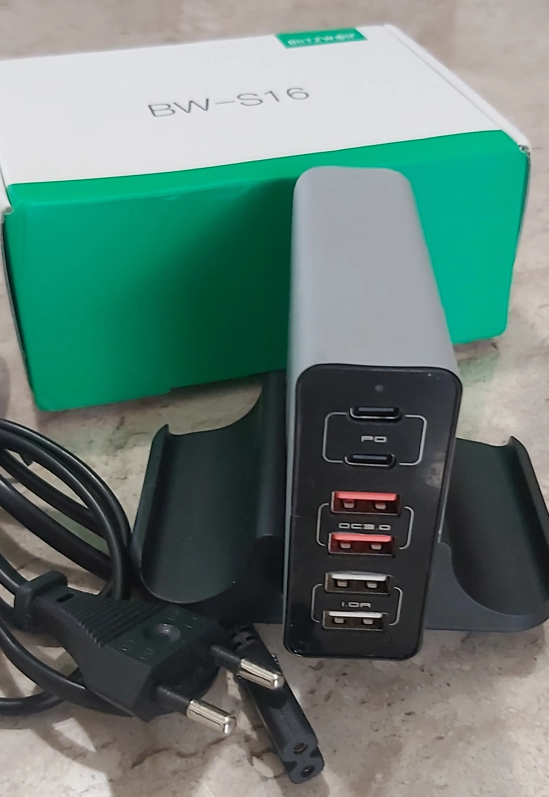 BlitzWolf BW-S16 75W Dual 6 Port PD QC 3.0 Phone USB Fast Charger Type C for iPhone 12 Pro Xiaomi photo review