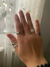 Foxanry-anillos de mariposa de Plata de Ley 925 para mujer, joyería fina Vintage Punk, accesorios para fiesta de cumpleaños, regalos