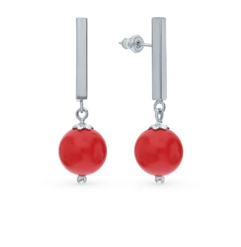 

Silver earrings with pearls sunlight sample 925