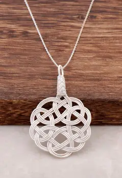 

Love Knot Kazaziye Hand Wrapped Handmade Turkish Authentic Local Silver Pendant Jewelry 2020