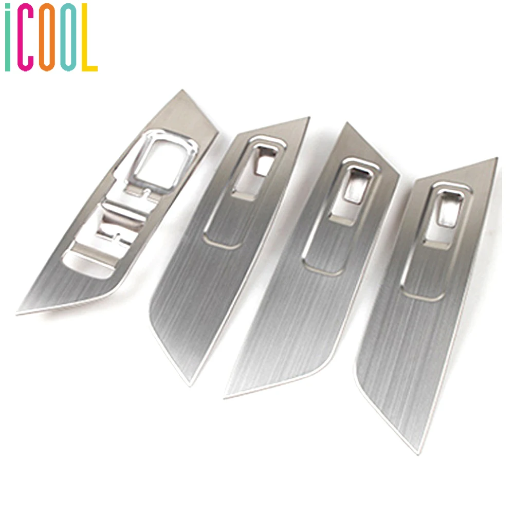 

ABS Window Control Panel Glass Lift Switch Button Cover Moludings Sticker For Skoda Kodiaq GT 2016-2020 Interior Accessories