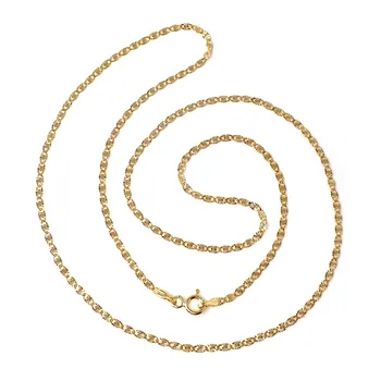 

18k gold chain solid diamond 45 cm. Width 2mm. Close reasa