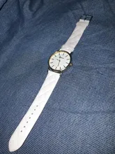 Reloj de pulsera sencillo para mujer, de cuarzo, de cuero de imitación, Geneva, elegante