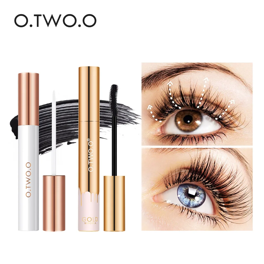 O.TWO.O 2pcs Eyelash Makeup Set Eyelash Growth Serum Black Mascara Moisturizing Extension Enhancer Lengthening Thicker eye makeup set makeup set makeup kit