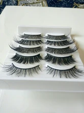 SEXYSHEEP-pestañas postizas 3D de visón, pestañas largas naturales/gruesas, útiles de extensión de belleza, 5 pares