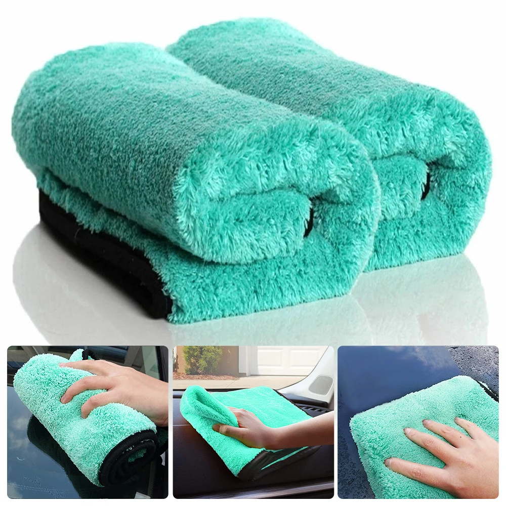 

1200GSM Car Wash Microfiber Towel Car Cleaning Drying Cloth Hemming Car Care Cloth Detailing Car Wash Towel Car Accessories