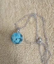 Collar con colgante de Luna y Bola de resina transparente para mujer, collar con cadena de nubes azules y blancas, regalos de joyería para niña