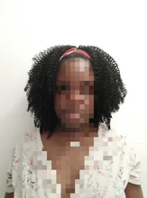 Diadema pelucas de pelo sintético rizado máquina pelucas para mujeres negras pelo rizo diario peluca diadema