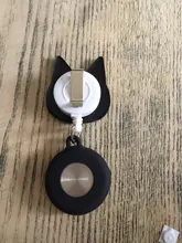 Negro gato de Luna encantadora de dibujos animados de silicona elástica relojes de bolsillo enfermera vestido de Doctor médico del Hospital de cuarzo reloj colgante reloj