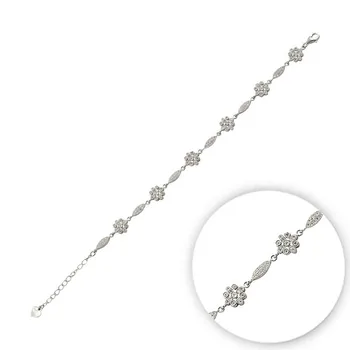 

KUTAYDAN 925 Sterling Silver Zircon Stone Bracelet
