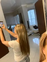 AliLeader-extensiones de pelo largo y recto para mujer, 16 pinzas, negro Natural, 6 unids/set, 22 pulgadas, pelo sintético