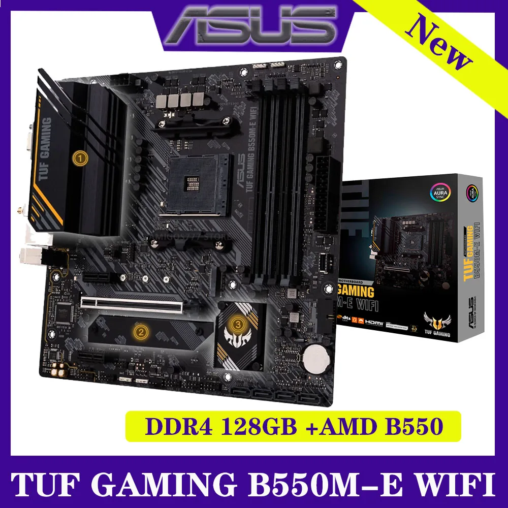 New Socket Am4 Asus Tuf Gaming B550me Wifi Motherboard Ddr4 4600oc 128gb Pcie 4.0 Usb3.2 M.2