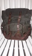 Mochila de lona encerada impermeable para hombre, morral de ocio, bolso escolar de viaje, mochila para portátil, bolsos de hombro vintage para hombre