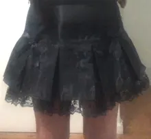 Sweetown-faldas plisadas de estética gótica negra, minifalda de cintura baja con acabado de encaje para mujeres, estilo Punk oscuro Academia Y2K