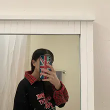 Fleece Sweatshirt Hoodies Pullover Plaid Women's Letter Patchwork Print Thicken Winter