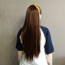 ¡Largo SHANGKE sintético recto peluca con diadema! Peluca de cabello ondulado de fibra resistente al calor para mujer Peluca de fiesta/de uso diario para niña